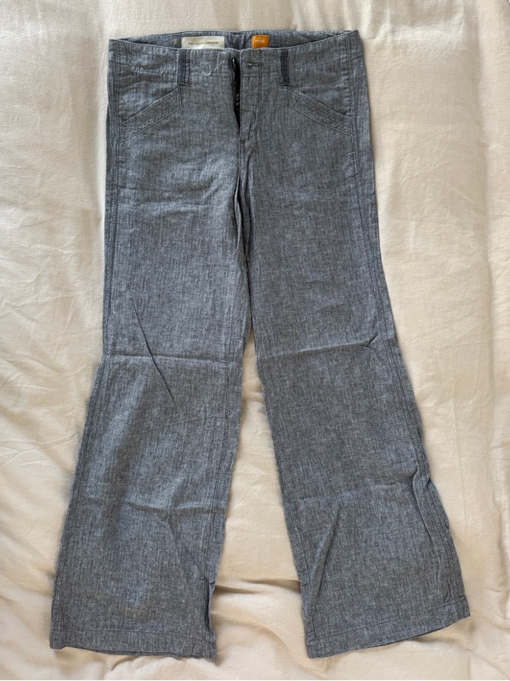 Pilcro and the Letterpress Wide Leg Pants in Heather Gray